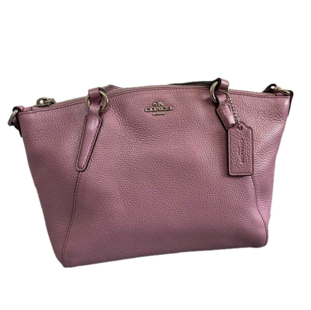 Coach lilac metallic Kelsey mini-satchel/crossbody purse. - Picture 2 of 9